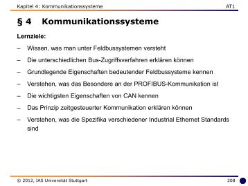 4.1 Kommunikationssysteme in der Automatisierungstechnik