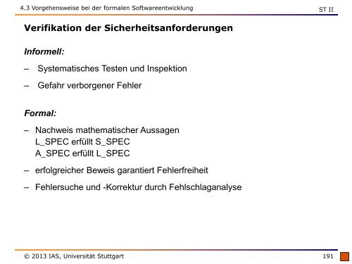 4 Formale Methoden zur Entwicklung qualitativ hochwertiger Software