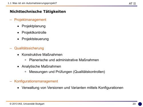 Umdruck - Institut für Automatisierungs- und Softwaretechnik