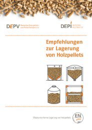 Empfehlungen zur Lagerung von Holzpellets - Depi