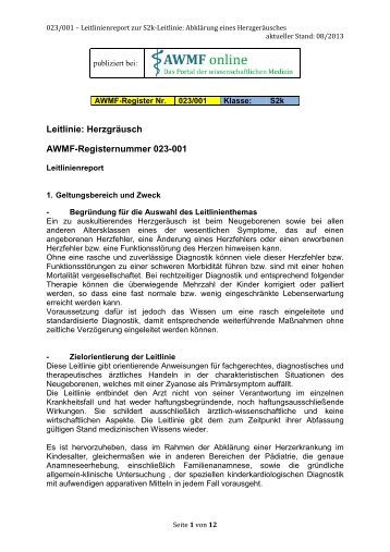 Leitlinienreport - AWMF