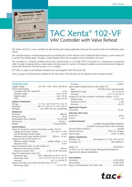 TAC XentaÂ® 102-VF - IAS Automatika