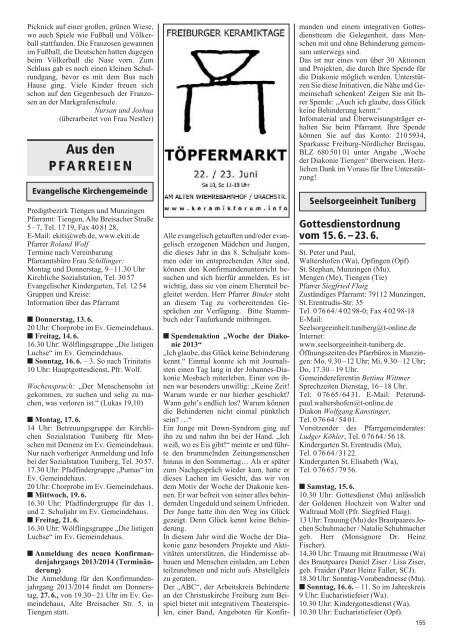 Mitteilungsblatt Heft 24 vom 13.06.2013 - Stadt Freiburg im Breisgau