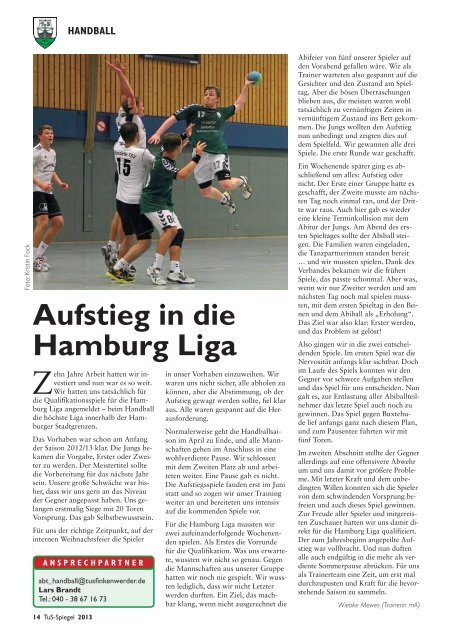 Vereins-Spiegel 2013 - TuS Finkenwerder