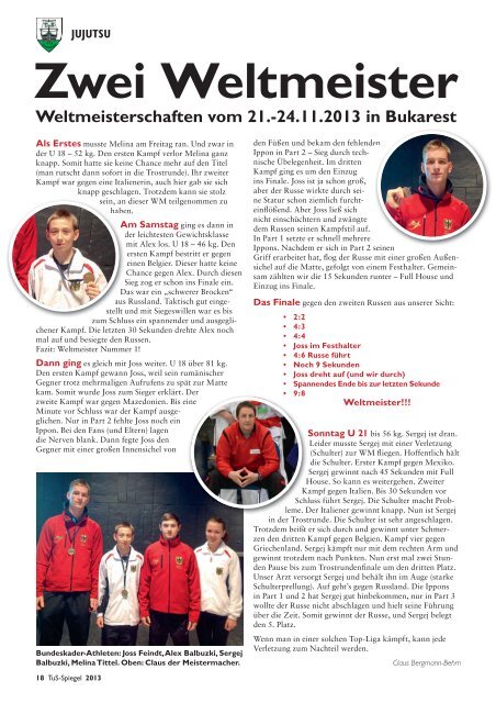 Vereins-Spiegel 2013 - TuS Finkenwerder