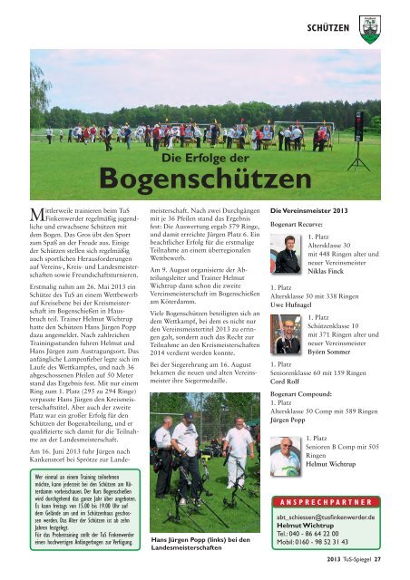 Vereins-Spiegel 2013 - TuS Finkenwerder