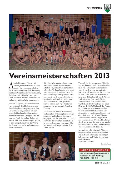 Vereins-Spiegel 2013 - TuS Finkenwerder