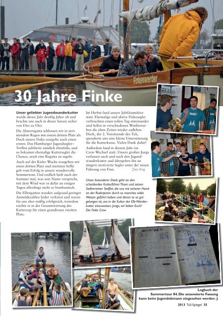 Vereins-Spiegel 2013 - TuS Finkenwerder