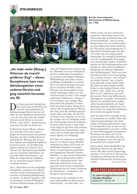 Vereins-Spiegel 2013 - TuS Finkenwerder