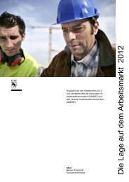 Bericht zum Arbeitsmarkt 2012 - Kanton Bern