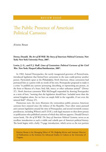 The Public Presence of American Political Cartoons - Institute for ...