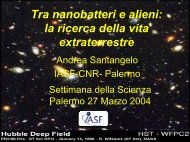 Tra nanobatteri e alieni: alla ricerca della vita ... - IASF Palermo