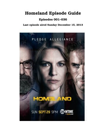 Homeland Episode Guide - inaf iasf bologna