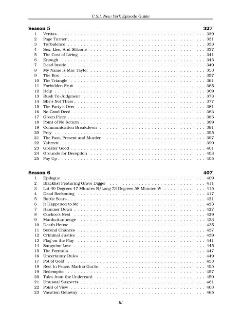 Episode Guide - inaf iasf bologna