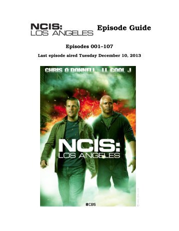 NCIS: Los Angeles Episode Guide - inaf iasf bologna