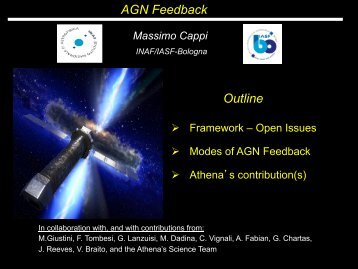 Outline AGN Feedback - inaf iasf bologna