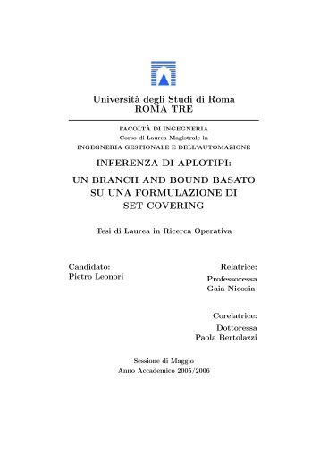 Universit`a degli Studi di Roma ROMA TRE INFERENZA ... - Iasi.cnr.it