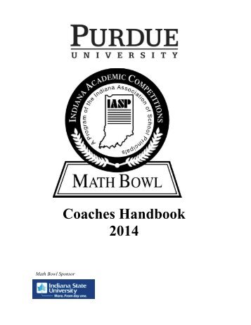 2005 M.A.T.H. Coaches Handbook - Indiana Association of School ...