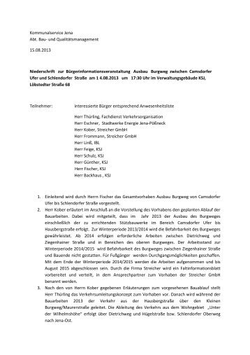 Protokoll BÃ¼rgerberatung 08/2013 (PDF, 44.2 KB) - Jena