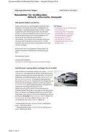 Großkunden-Newsletter September/Oktober 2010 - Audi