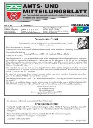 AMTS- UND MITTEILUNGSBLATT - Leidersbach