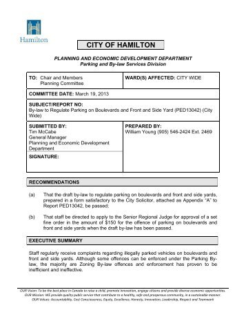 PED13042 - City of Hamilton
