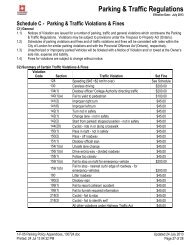 Summary of Parking & Traffic Violations & Fines (PDF) - Fanshawe ...