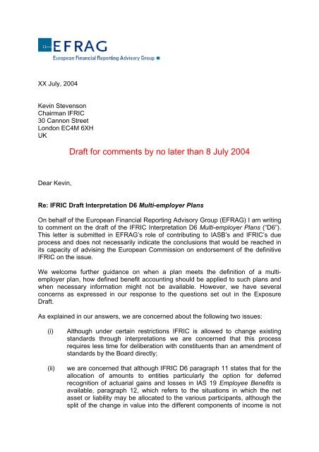 Draft for comments by no later than 8 July 2004 - IAS Plus