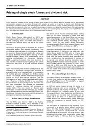 Pricing of single stock futures and dividend risk - Investment ...