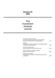 The Investment Analysts Journal Number 63 - 2006