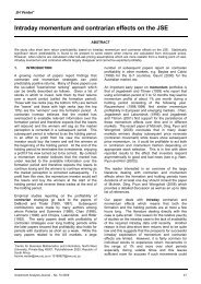 Intraday momentum and contrarian effects on the JSE - Investment ...