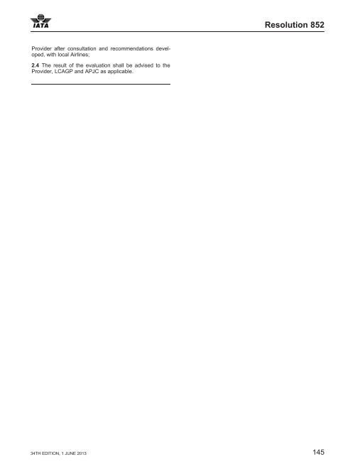 Resolution 850m - IATA