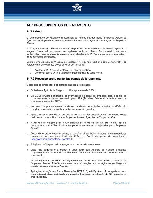 Manual BSP das AgÃªncias de Viagem Procedimentos - IATA