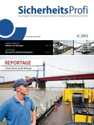 'SicherheitsProfi' 6/2013 - Berufsgenossenschaft fÃ¼r Transport und ...