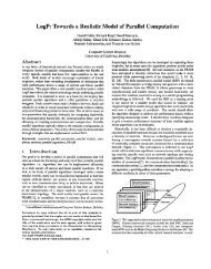 LogP: Towards aRealistic Model of Parallel Computation