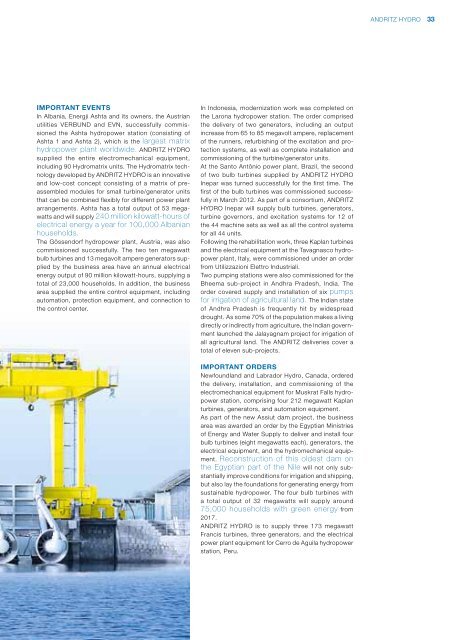 ANDRITZ annual report 2012 - ANDRITZ Vertical volute pumps