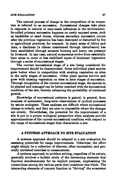 TheImprovement ofTropical and Subtropical Rangelands