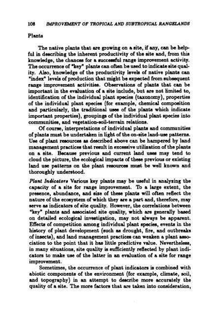 TheImprovement ofTropical and Subtropical Rangelands