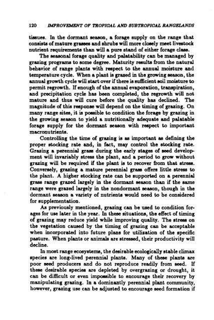 TheImprovement ofTropical and Subtropical Rangelands