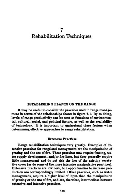 TheImprovement ofTropical and Subtropical Rangelands