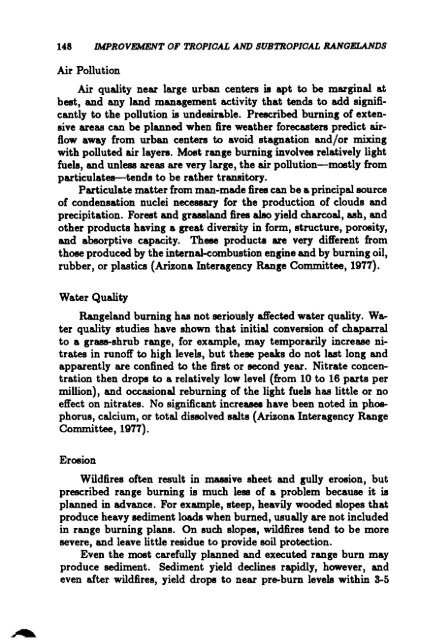 TheImprovement ofTropical and Subtropical Rangelands