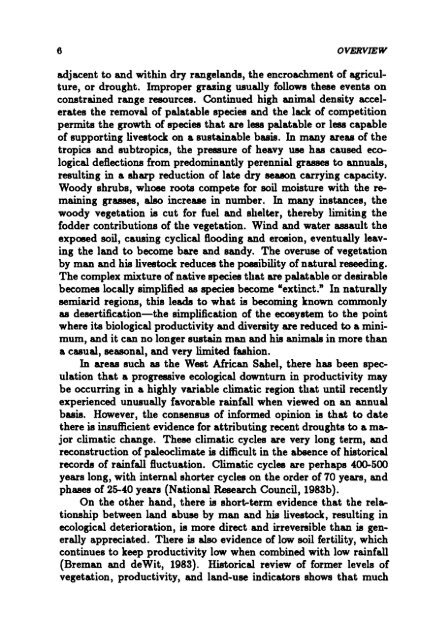 TheImprovement ofTropical and Subtropical Rangelands