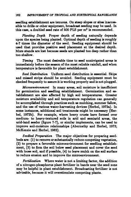 TheImprovement ofTropical and Subtropical Rangelands