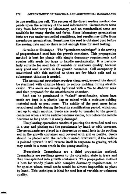 TheImprovement ofTropical and Subtropical Rangelands