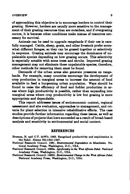 TheImprovement ofTropical and Subtropical Rangelands