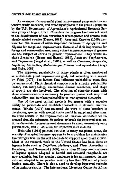 TheImprovement ofTropical and Subtropical Rangelands