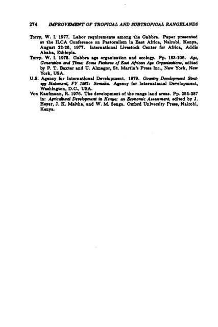 TheImprovement ofTropical and Subtropical Rangelands