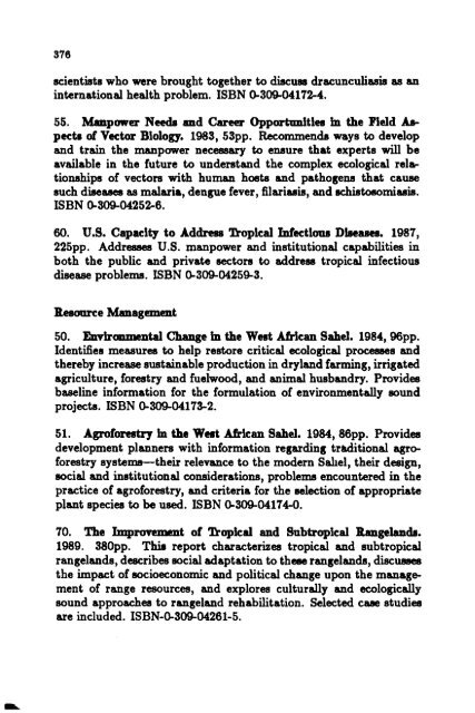 TheImprovement ofTropical and Subtropical Rangelands