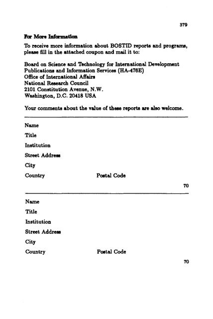 TheImprovement ofTropical and Subtropical Rangelands