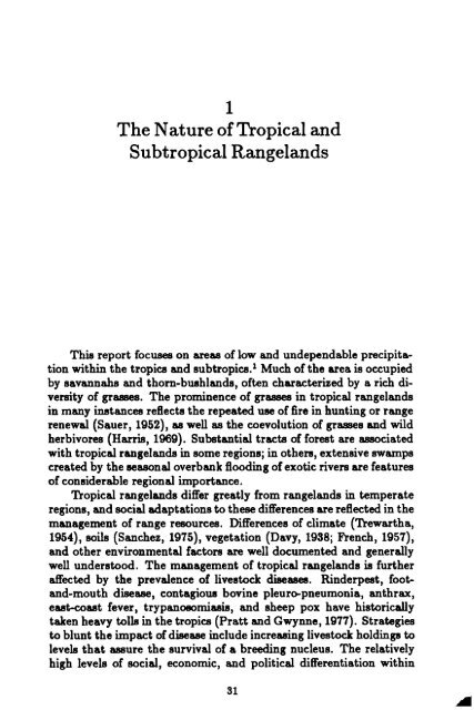 TheImprovement ofTropical and Subtropical Rangelands